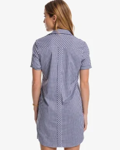 Clearance Southern Tide Kamryn Brrr Intercoastal Gingham Dress