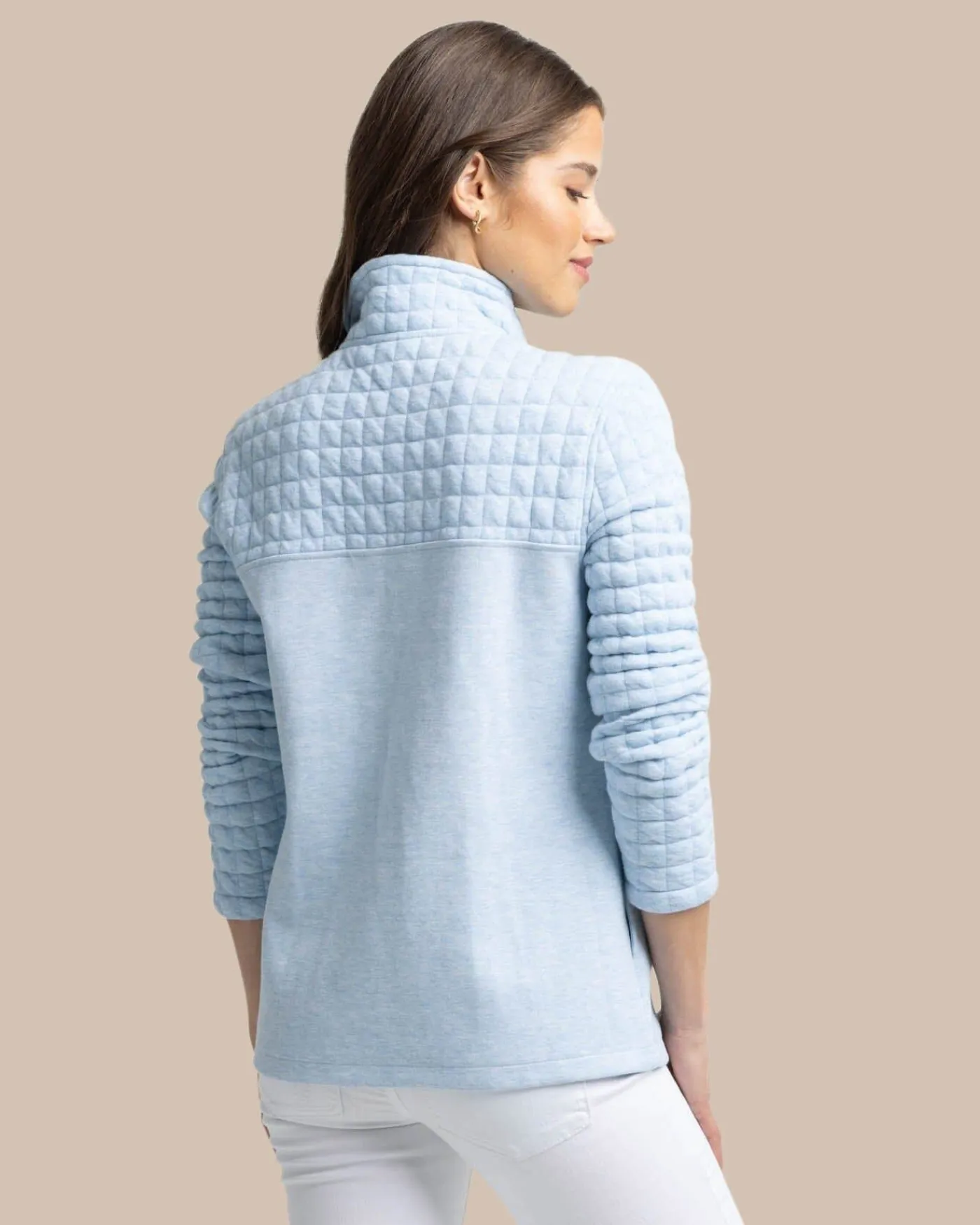 Store Southern Tide Kelsea Quilted Heather Pullover