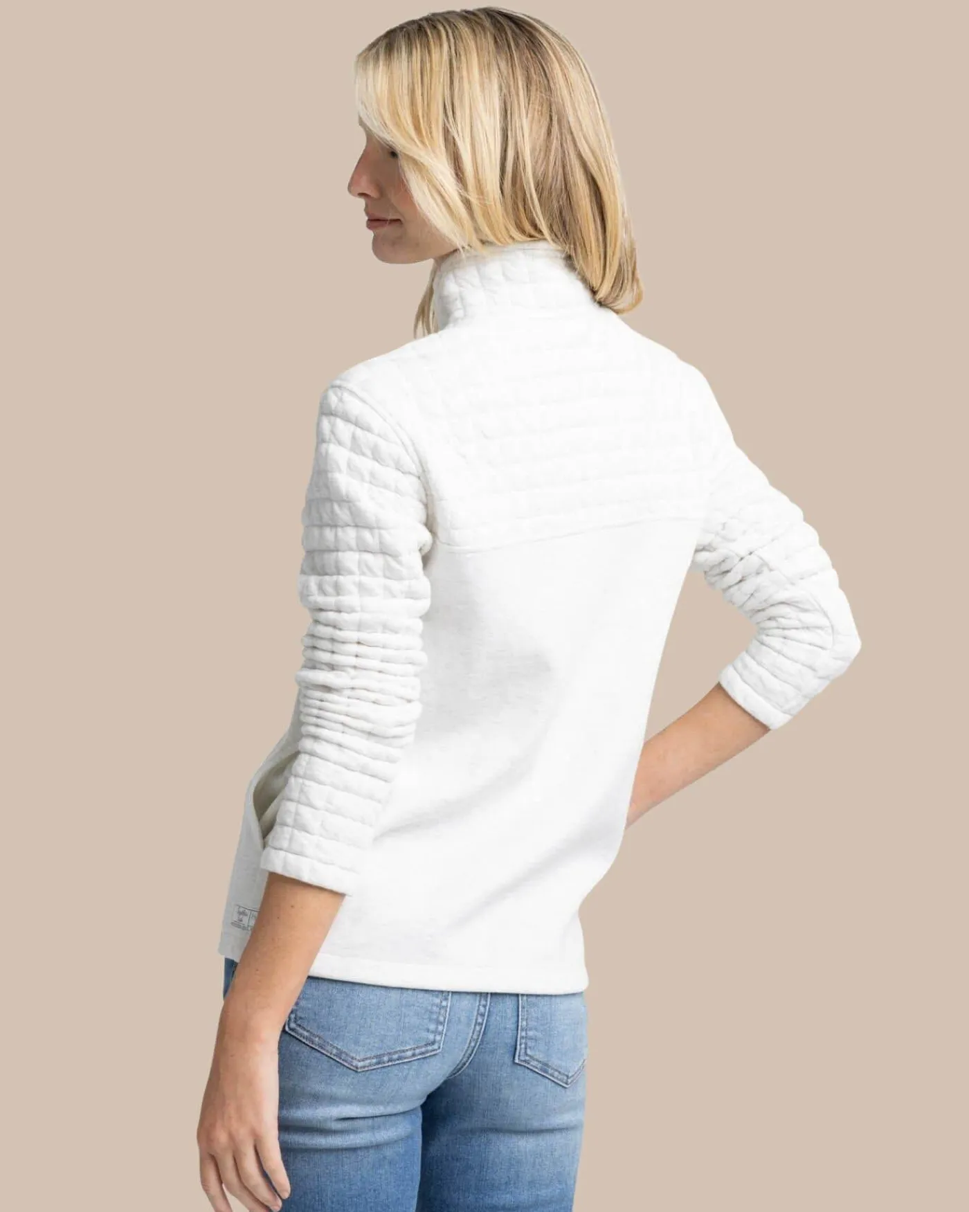 Store Southern Tide Kelsea Quilted Heather Pullover