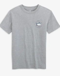 Best Sale Southern Tide Kids Coastal Expedition Heather T-Shirt Heather Quarry