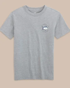 Best Sale Southern Tide Kids Coastal Expedition Heather T-Shirt Heather Quarry