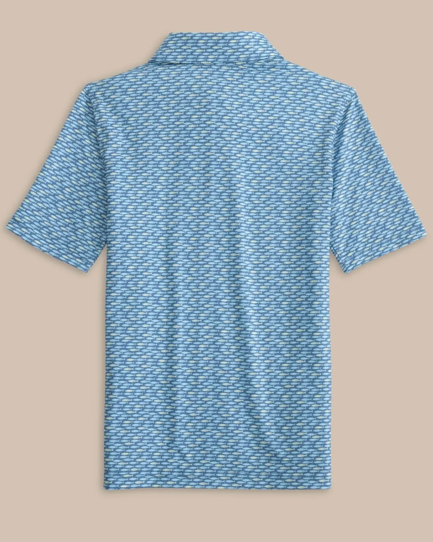 Sale Southern Tide Kids Driver Casual Water Printed Polo Coronet Blue