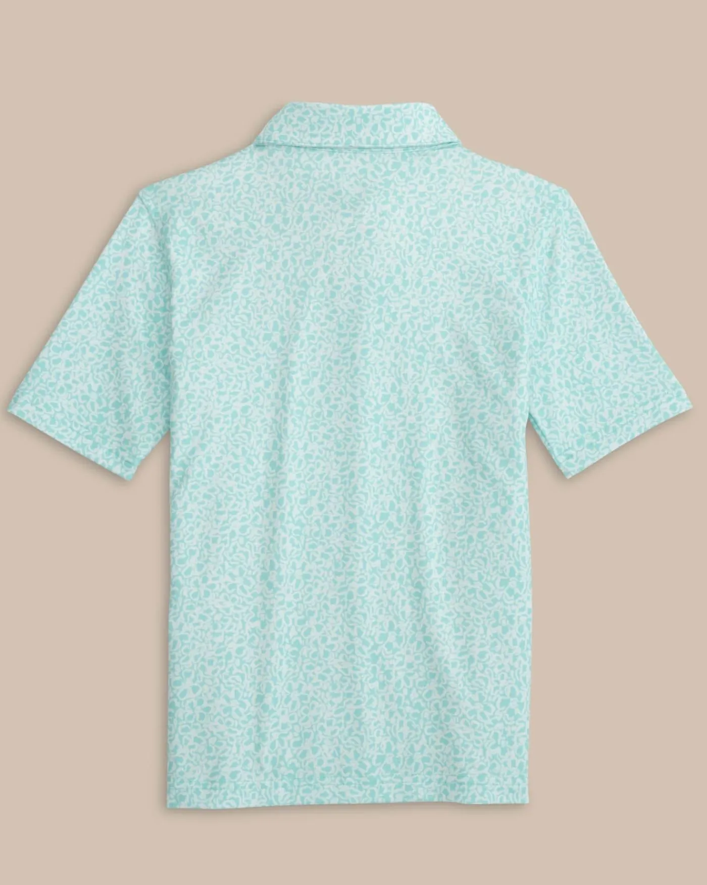 Clearance Southern Tide Kids Driver That Floral Feeling Printed Polo Wake Blue