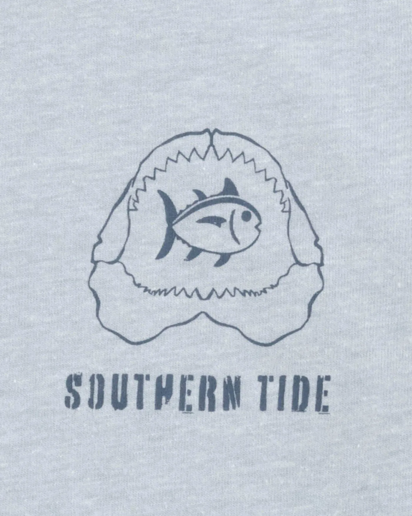 Store Southern Tide Kids Heather Shark Plank Short Sleeve T-Shirt Heather Platinum Grey