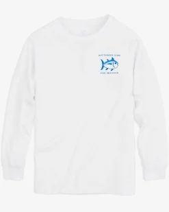 Cheap Southern Tide Kids Long Sleeve Original Skipjack T-Shirt