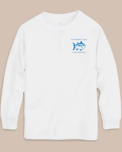 Cheap Southern Tide Kids Long Sleeve Original Skipjack T-Shirt