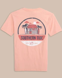 Flash Sale Southern Tide Kids Shack Circle Short Sleeve T-Shirt Apricot Blush Coral