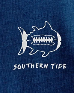 Best Sale Southern Tide Kids Sketched Football Heather T-Shirt