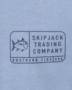 Outlet Southern Tide Kids Skipjack Trading Co Short Sleeve T-Shirt Eternal Blue