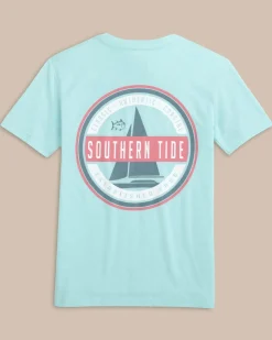 Online Southern Tide Kids St Yacht Coin T-Shirt Wake Blue