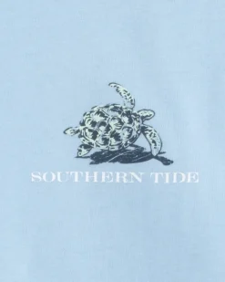 Cheap Southern Tide Kids Yachts Of Turtles Short Sleeve T-Shirt Clearwater Blue