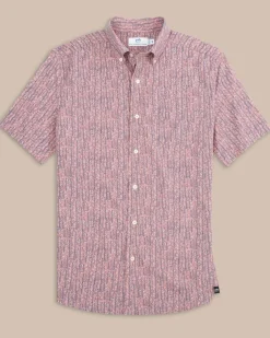 Cheap Southern Tide Leagally Frond Intercoastal Short Sleeve Sport Shirt