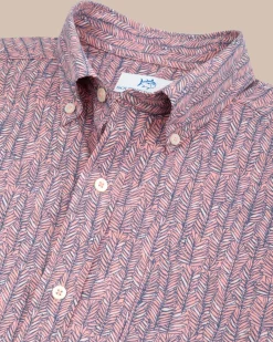 Cheap Southern Tide Leagally Frond Intercoastal Short Sleeve Sport Shirt
