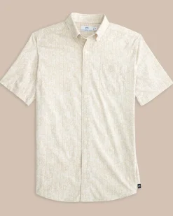 Cheap Southern Tide Leagally Frond Intercoastal Short Sleeve Sport Shirt