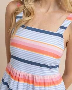 Best Sale Southern Tide Linsey Set Sail Stripe Dress Conch Shell