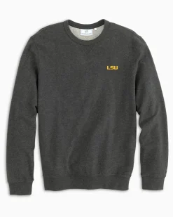New Southern Tide Lsu Tigers Upper Deck Pullover Sweatshirt