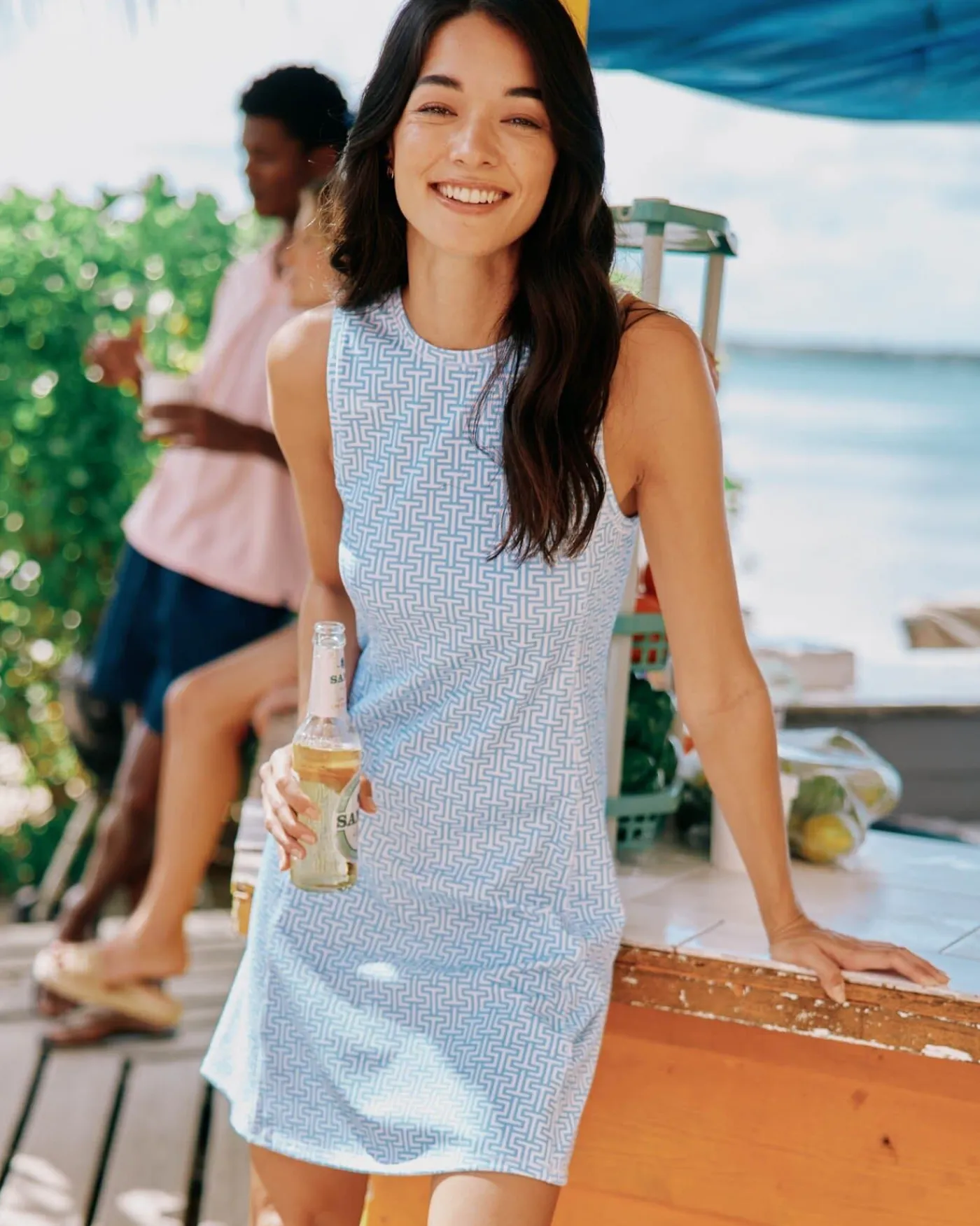 Cheap Southern Tide Lyllee Printed Performance Dress Classic White