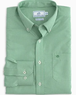 Cheap Southern Tide Micro Gingham Intercoastal Performance Sport Shirt True Navy