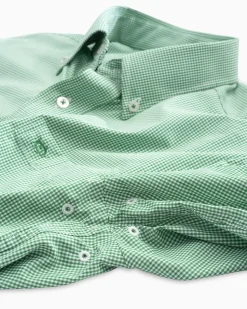Cheap Southern Tide Micro Gingham Intercoastal Performance Sport Shirt True Navy