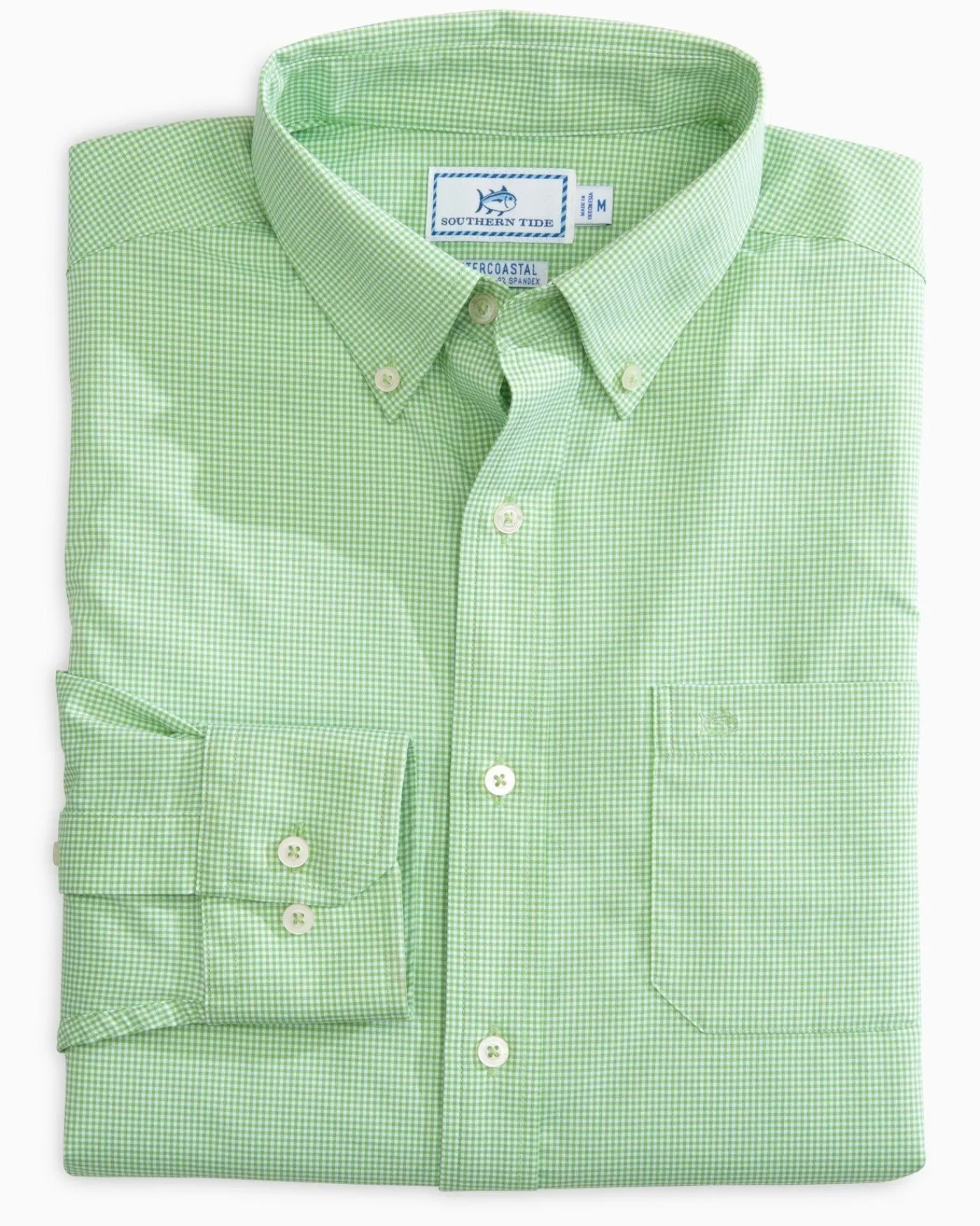 Cheap Southern Tide Micro Gingham Intercoastal Performance Sport Shirt True Navy