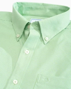 Cheap Southern Tide Micro Gingham Intercoastal Performance Sport Shirt True Navy