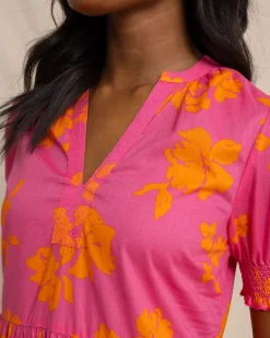 Sale Southern Tide Nadine Tiered Cotton Lawn Maxi Dress Camelia Rose Pink