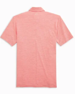 Sale Southern Tide Nc State Driver Spacedye Polo Shirt Varsity Red