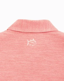 Sale Southern Tide Nc State Driver Spacedye Polo Shirt Varsity Red