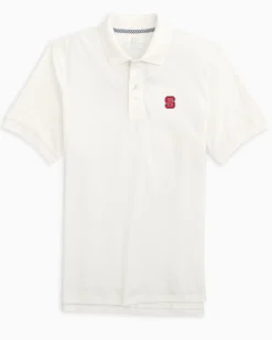 Shop Southern Tide Nc State Wolfpack New Short Sleeve Skipjack Polo