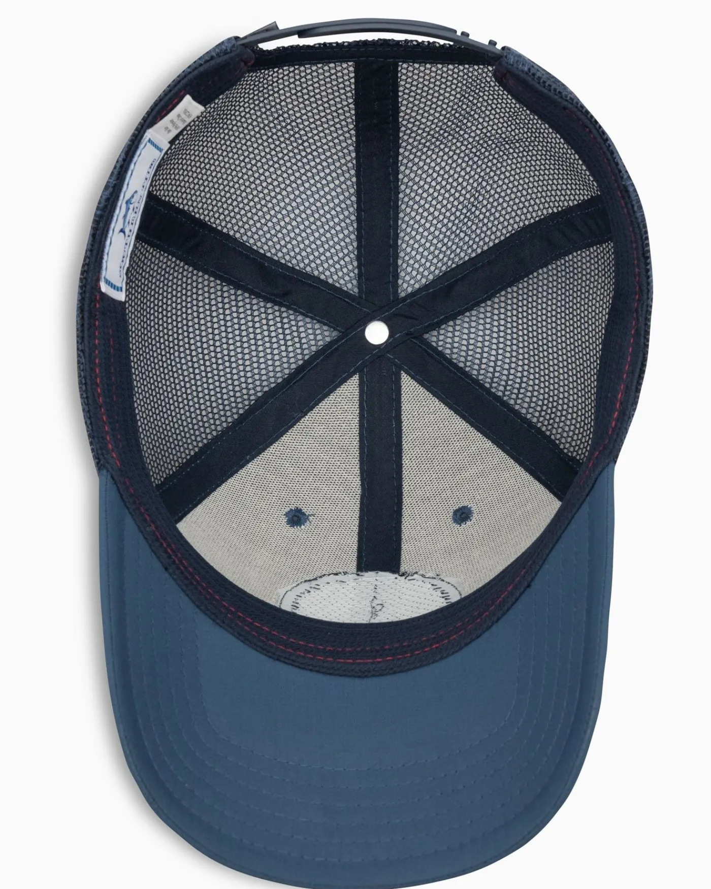 Online Southern Tide North Carolina Patch Performance Trucker Hat Seven Seas Blue