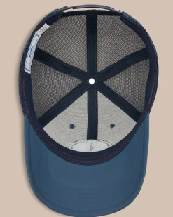 Online Southern Tide North Carolina Patch Performance Trucker Hat Seven Seas Blue