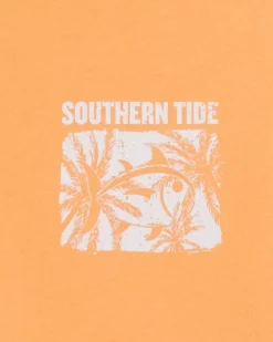 Cheap Southern Tide Palm And Breezy Short Sleeve T-Shirt Salmon Bluff Orange