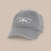 Flash Sale Southern Tide Palm Trio Leather Strap Hat Grey
