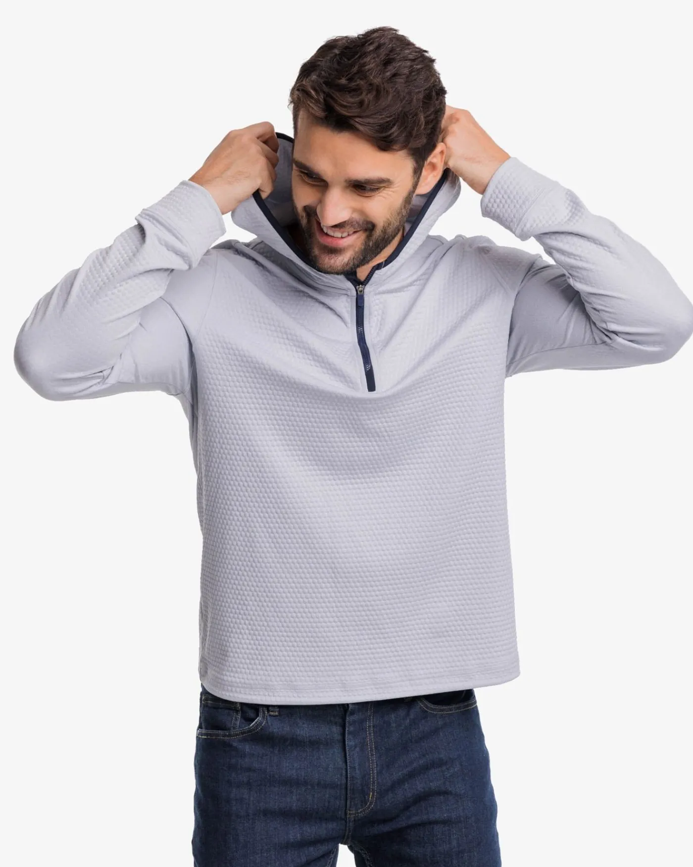 Fashion Southern Tide Scuttle Heather Performance Quarter Zip Hoodie