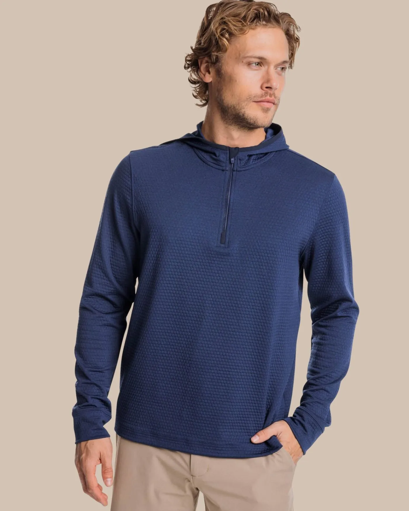 Fashion Southern Tide Scuttle Heather Performance Quarter Zip Hoodie