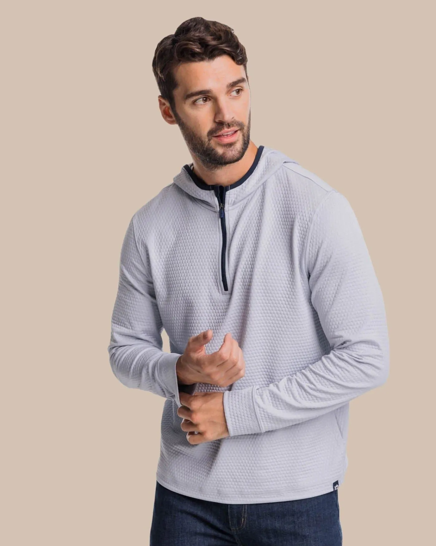 Fashion Southern Tide Scuttle Heather Performance Quarter Zip Hoodie