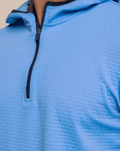 Cheap Southern Tide Scuttle Heather Performance Quarter Zip Hoodie - Sale
