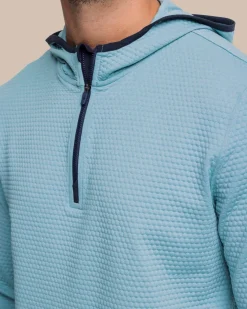 Cheap Southern Tide Scuttle Heather Performance Quarter Zip Hoodie - Sale