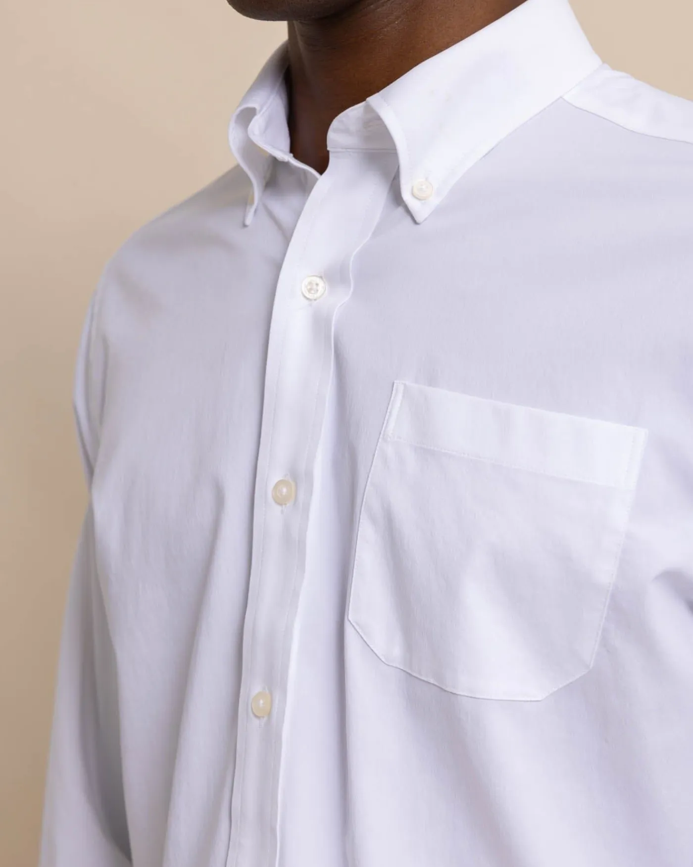 Sale Southern Tide Solid Brrr°® Intercoastal Performance Sport Shirt Classic White