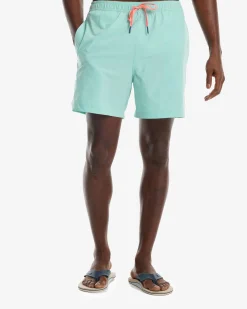 Fashion Southern Tide Solid Swim Trunk