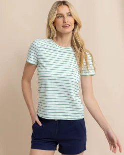 Store Southern Tide Sun Farer Stripe Crew Neck T-Shirt