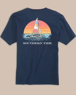 Fashion Southern Tide Sunset Silhouette T-Shirt