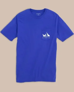 Fashion Southern Tide Sunset Silhouette T-Shirt