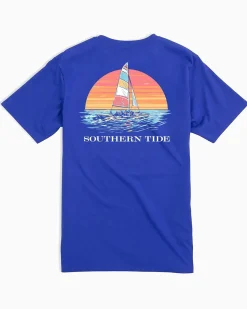 Fashion Southern Tide Sunset Silhouette T-Shirt