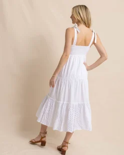 Outlet Southern Tide Sylvie Eyelet Maxi Dress Classic White