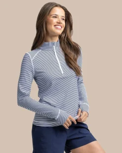 New Southern Tide Team Colors Runaround Quarter Zip Pull Over