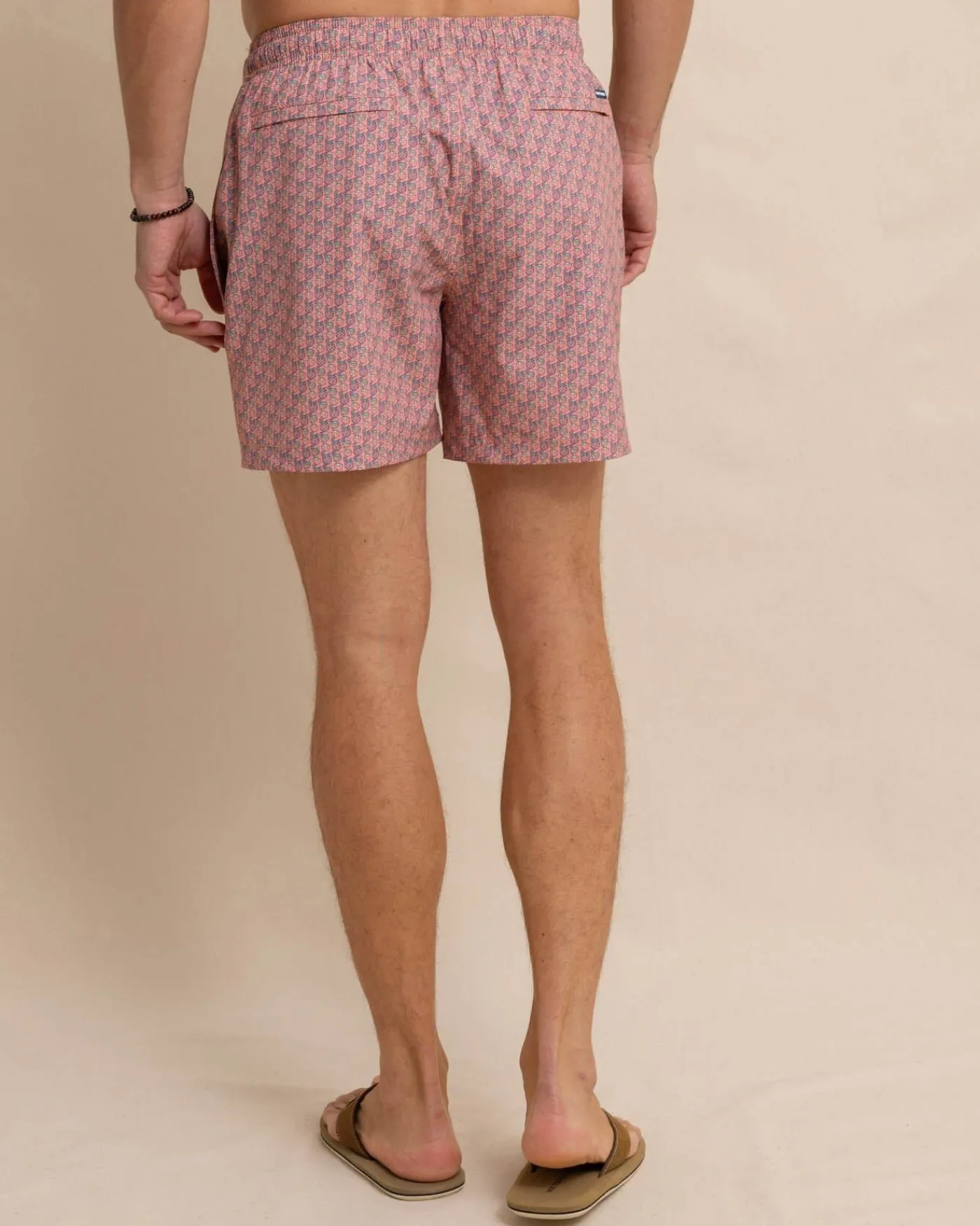 Cheap Southern Tide Vacation Views Swim Trunk Desert Flower Coral