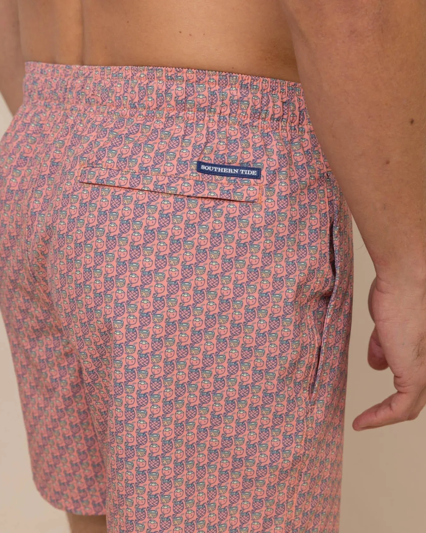 Cheap Southern Tide Vacation Views Swim Trunk Desert Flower Coral