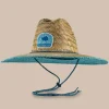 Store Southern Tide Vibin' Palm Straw Hat Atlantic Blue