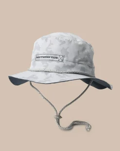Outlet Southern Tide Waterway Camo Print Performance Sun Hat - Grey Seagull Grey